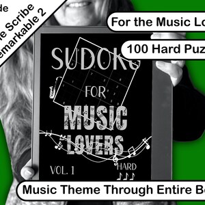 Sudoku Book For Music Lovers, Hard, Created for Remarkable 2 and Kindle Scribe and most E-Ink Tablets.
