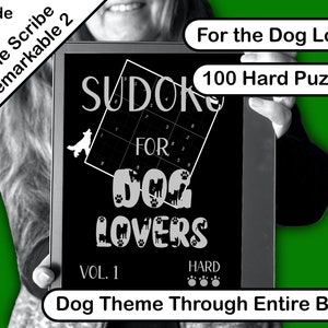 Sudoku Book For Dog Lovers, Hard, Created for Remarkable 2 and Kindle Scribe and most E-Ink Tablets.