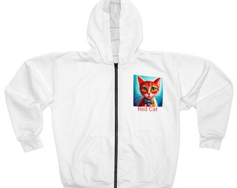 Rote Katze Zip Hoodie Jersey