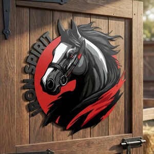 Personalized Horse Metal Wall Art – Custom Stable Sign, Equestrian Decor