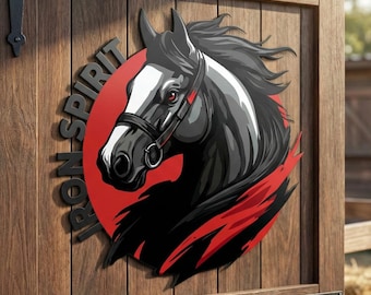 Personalized Horse Metal Wall Art – Custom Stable Sign, Equestrian Decor