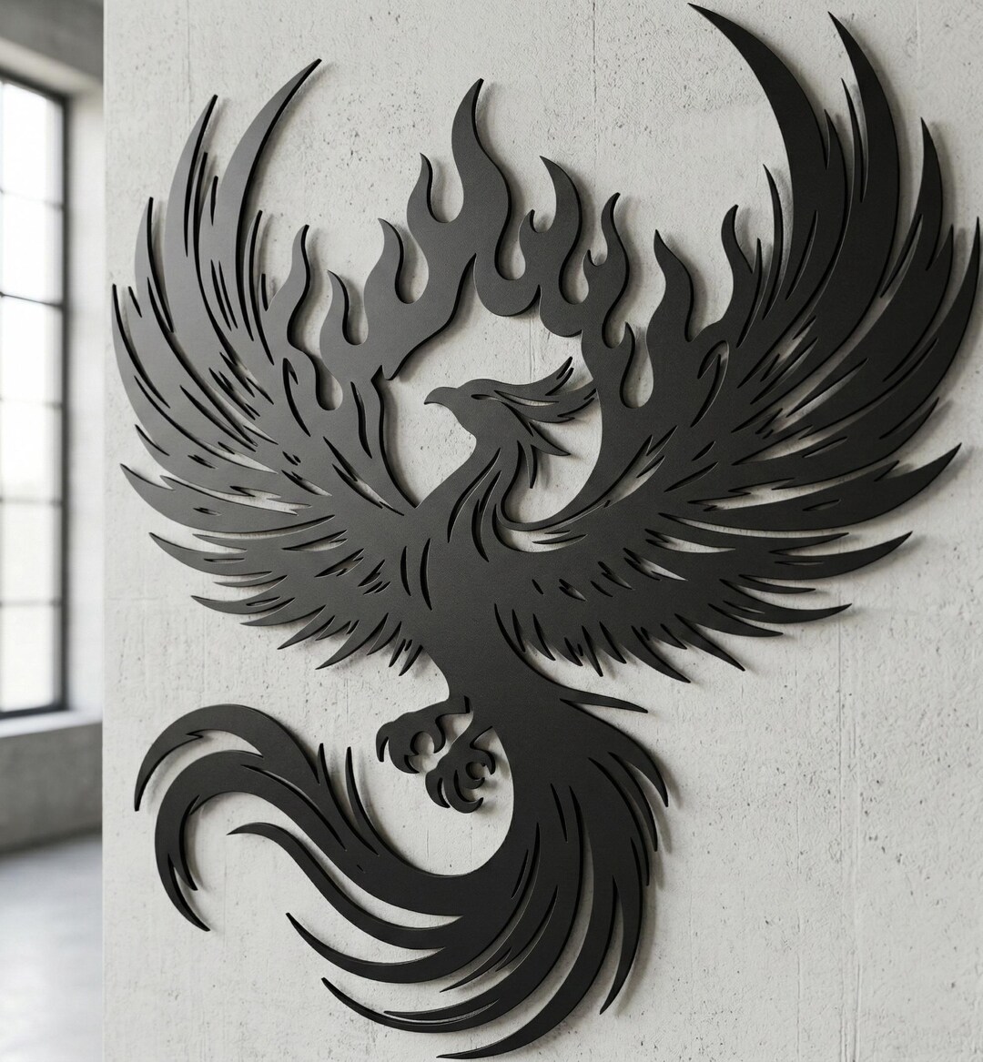 Phoenix Metal Wall Art – Rebirth Symbol, Fire Bird Decor - Etsy