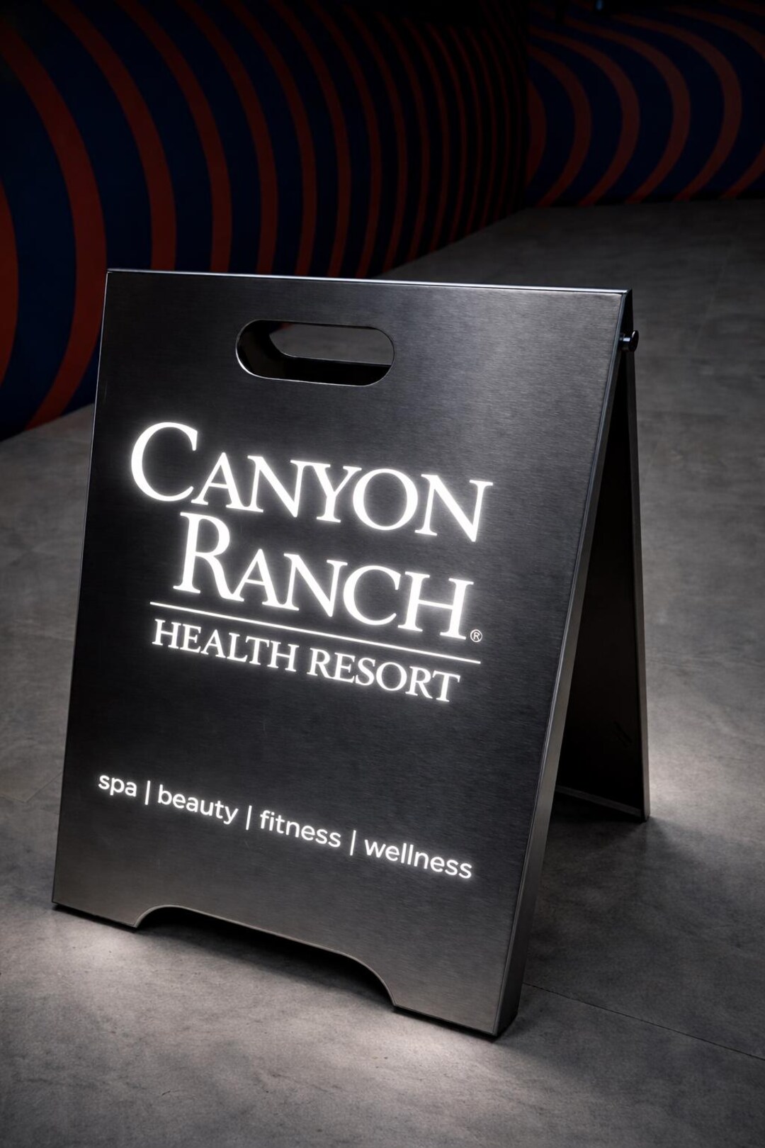 LED Backlit Stainless Steel A-frame Sign – Custom Illuminated Sidewalk ...