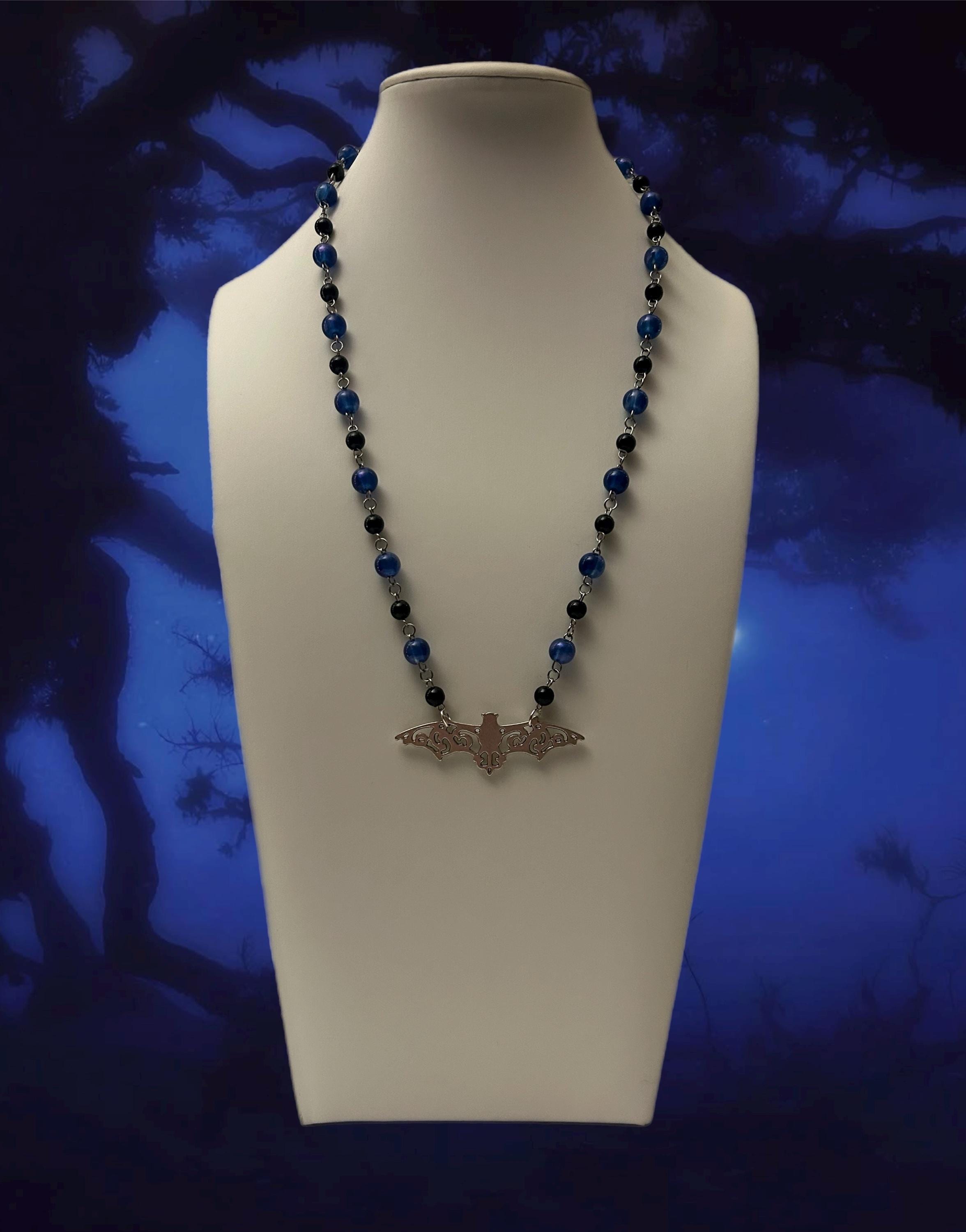 Silver Bat Necklace