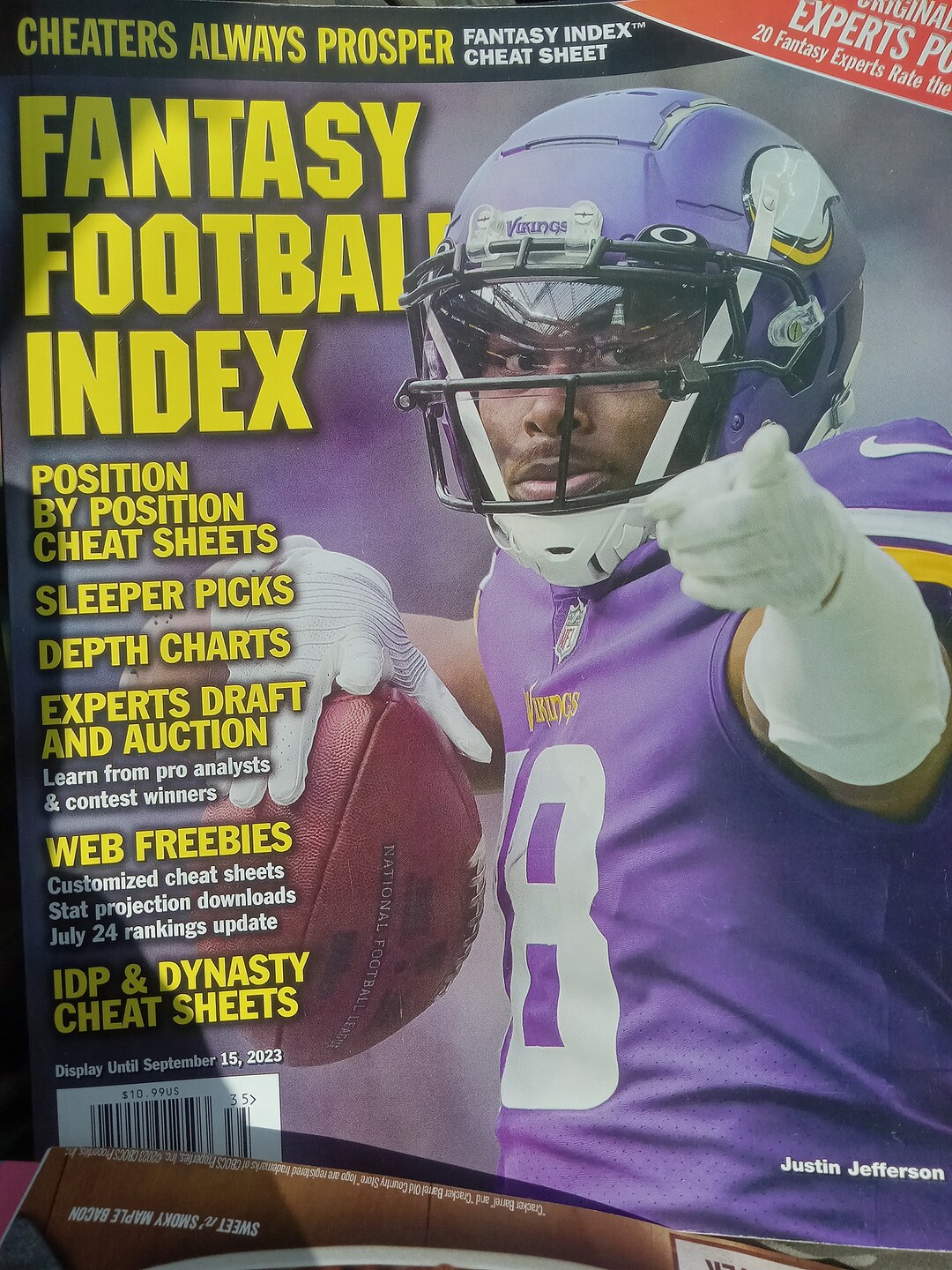 Fantasy Football Index 2023 Draft Guide Etsy Australia