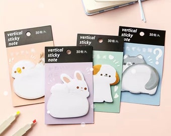 Notes de bâton mignonnes Kawaii sur les animaux du bloc-notes pour les affaires ou l'école