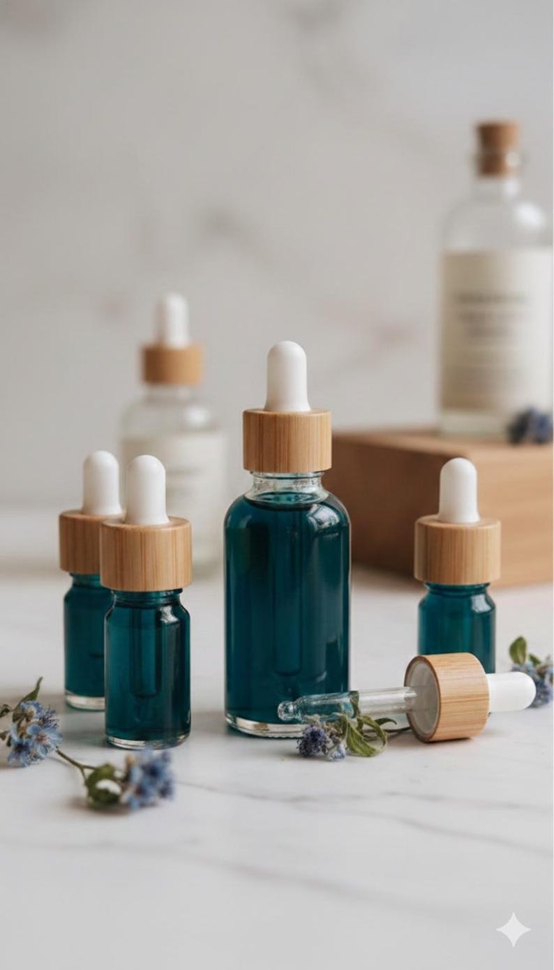 Blue Tansy Glow Skin Serum, Anti-aging, Evening complexion, Nourishing, Essential Oil, Natural Skin image 1