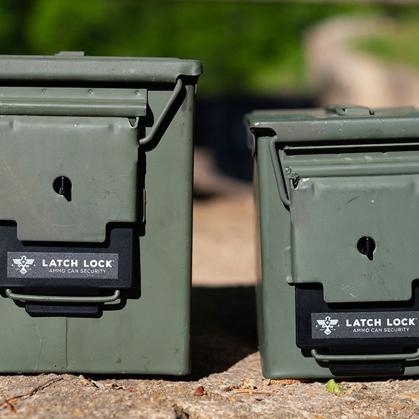 LATCH LOCK ammo can security locking device (With No Lock): for .50 cal and Fat .50 cal US Military surplus ammunition cans and boxes