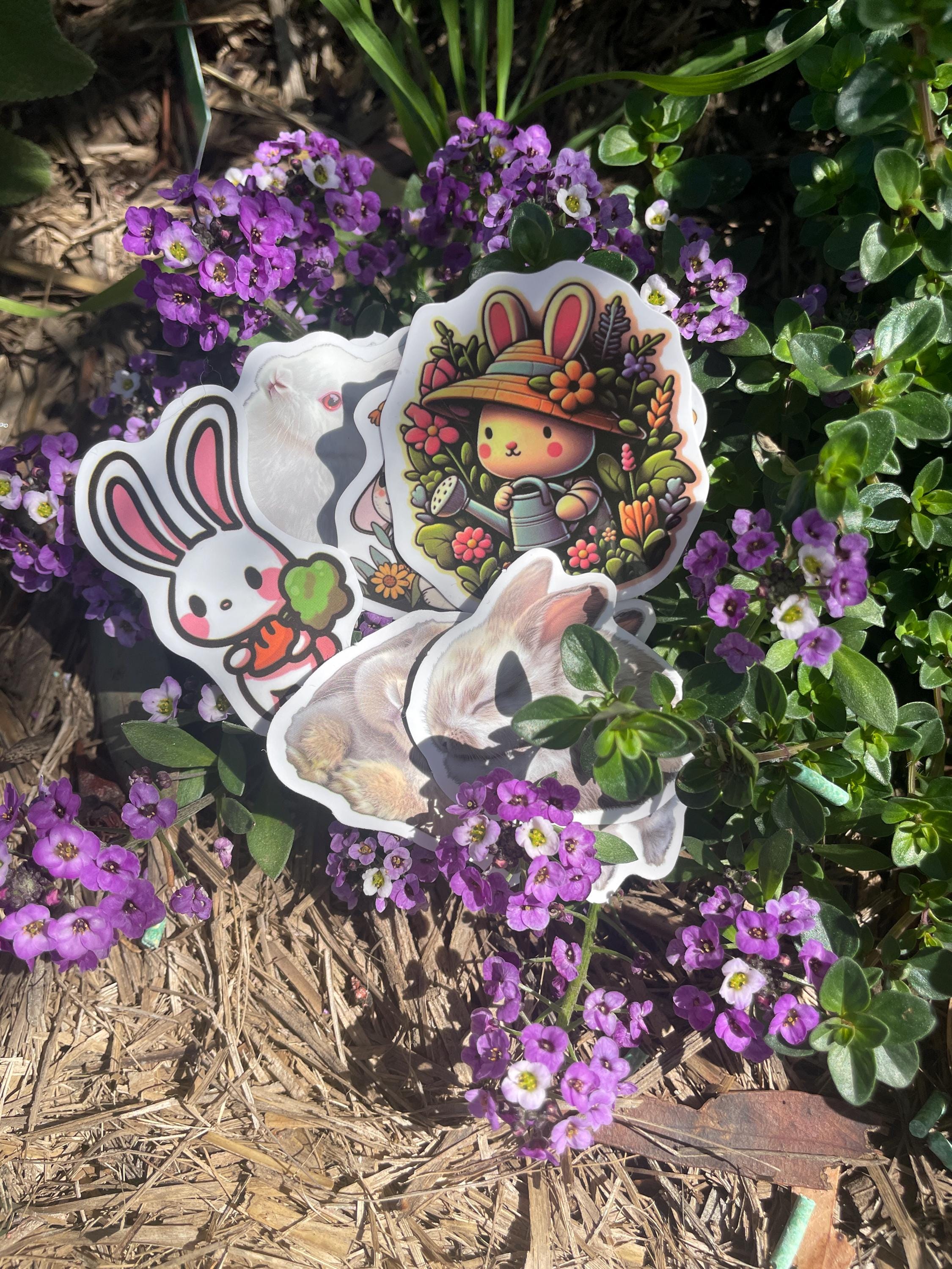 Scrapbook Rabbit Sticker Bunny Stickers - Waterproof Rabbit Decals, Scrapbooking, Laptop - Pack ...