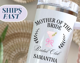 Personalized Bridal Party Tumbler: Custom Wedding Gift, 40oz Travel Cup
