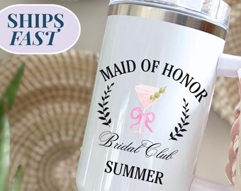 Personalized Bridal Party Tumbler: 40oz Custom Bridesmaid Proposal Gift