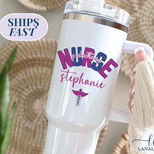 40oz Pediatric Nurse Tumbler Personalized PEDS Nurse Cup Pediatric Nurse Graduation Cup Gift Baby Nurse Thank You Gift Appreciation Tumbler