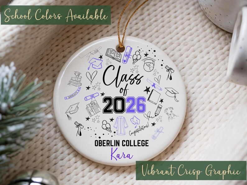 Class of 2026 Graduation Ornament Personalized High School Graduation ...