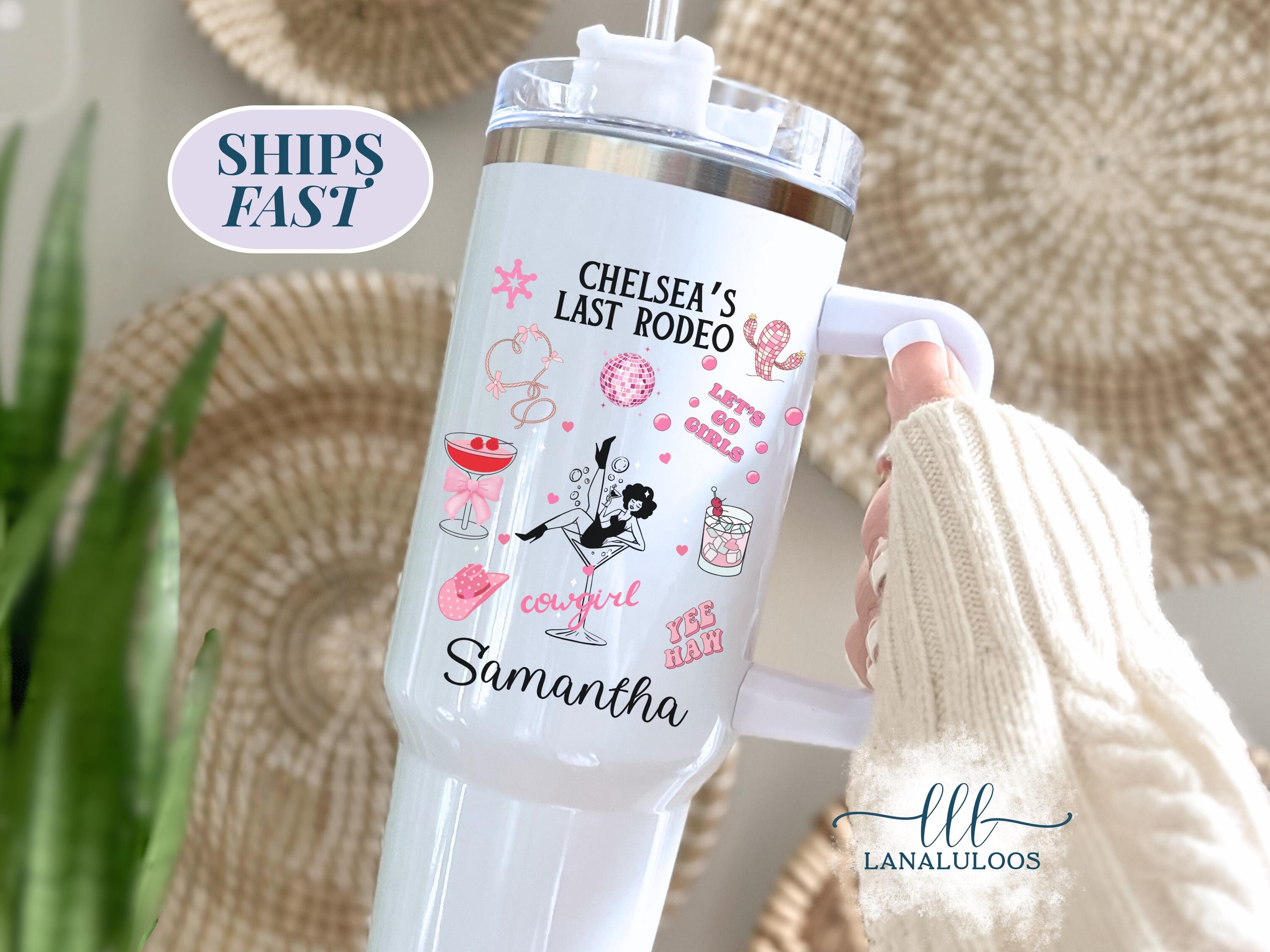Personalized Cowgirl Bride Last Rodeo 40oz Tumbler Western Bridesmaid Cowgirl Bachelorette Cup Personalized Cowgirl Bach Party Girls Trip