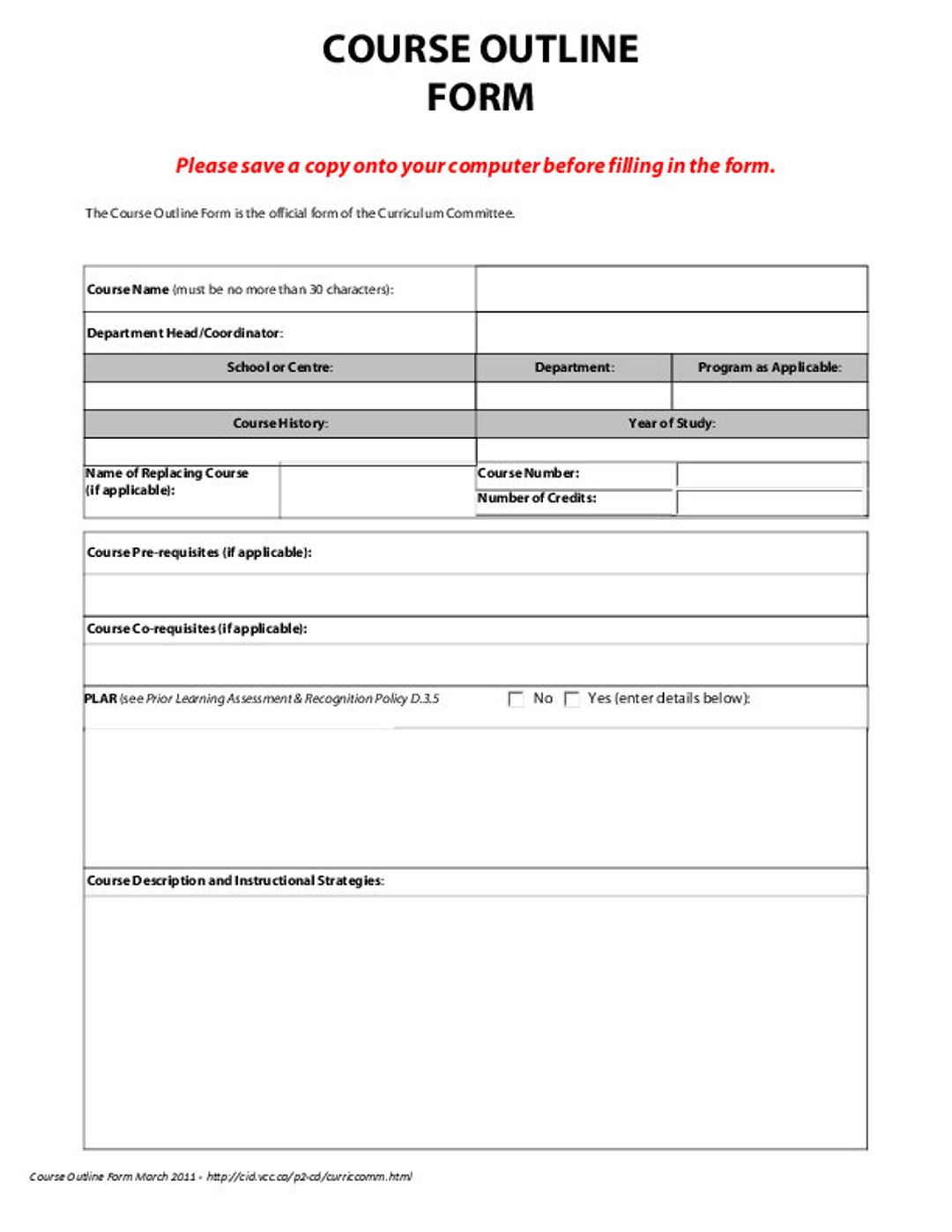 Editable Course Outline Template Tailor-made Curriculum - Etsy