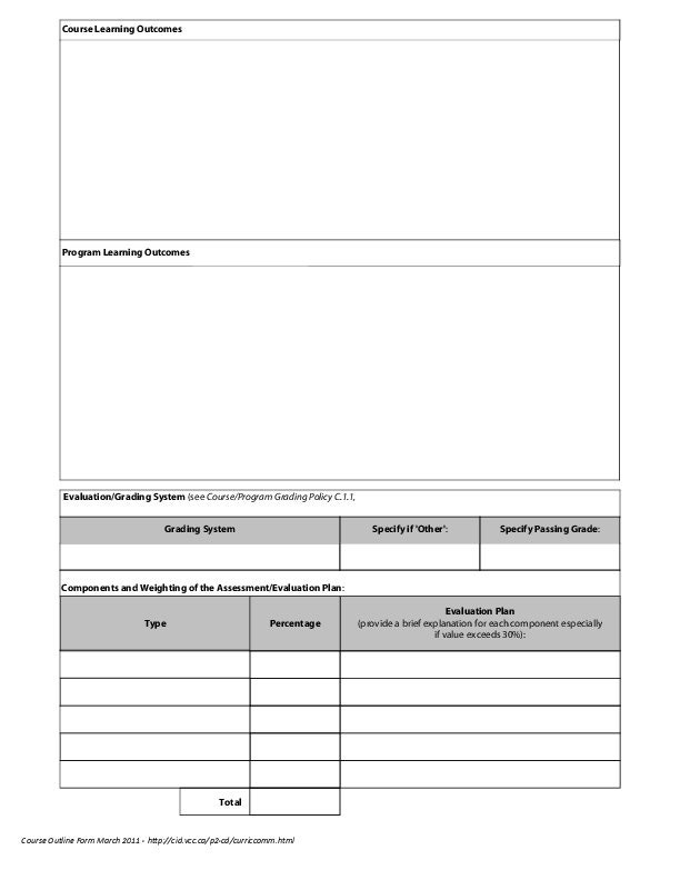 Editable Course Outline Template Tailor-made Curriculum - Etsy