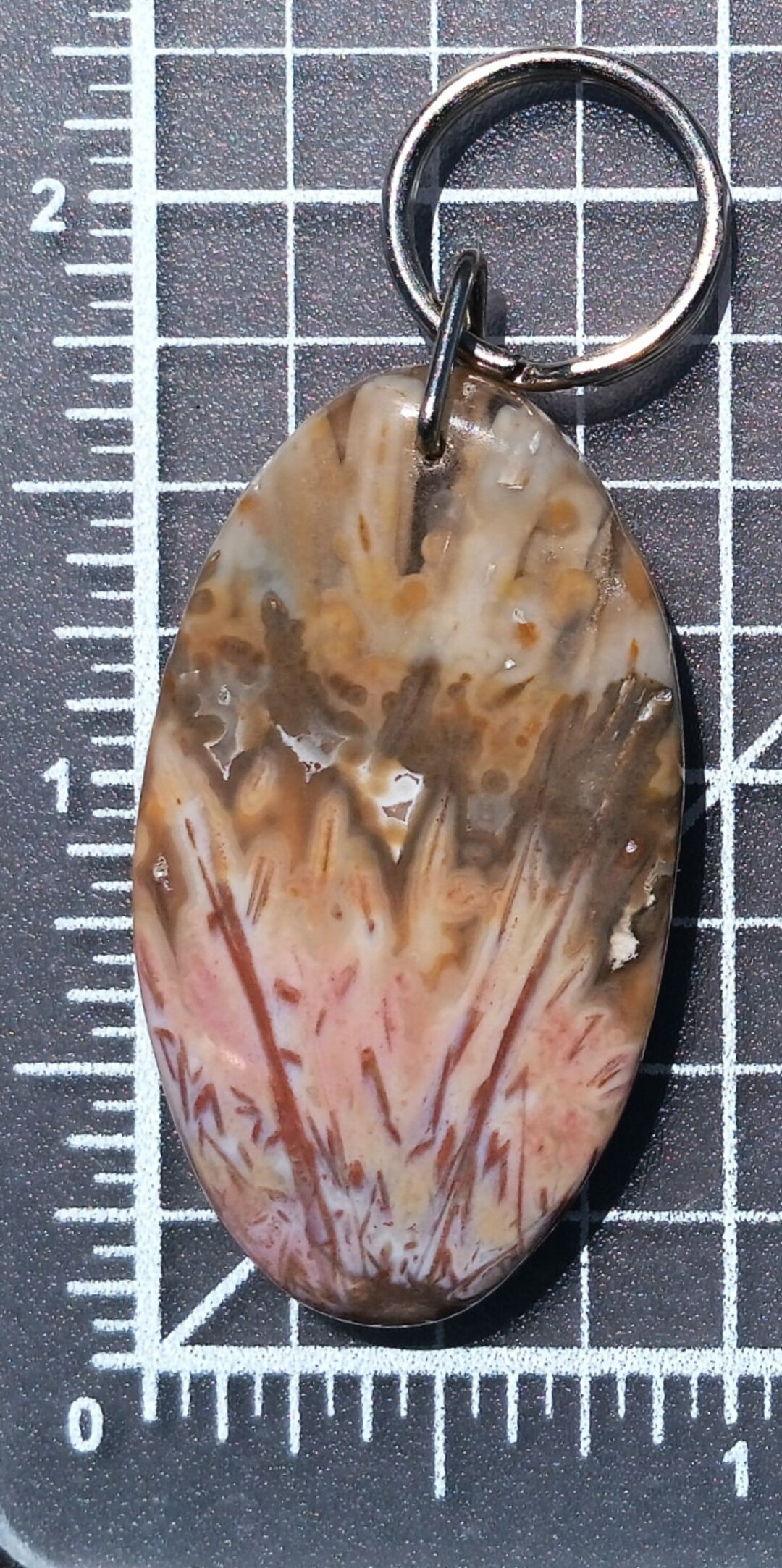 Turkish Saginite Agate Pendant/keychain - 11.4 Grams, Handmade Natural ...