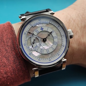 Relógio masculino Vacheron Constantin. Movimento suíço antigo de relógio de bolso em caixa de pulso nova. imagem 6