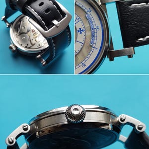 Relógio masculino Vacheron Constantin. Movimento suíço antigo de relógio de bolso em caixa de pulso nova. imagem 4