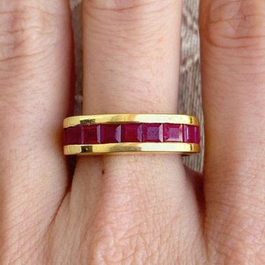 Ruby Ring 18K Yellow Gold Beautiful Daily Wear Ring | Gemstone Ring 14k Gold | New Arrival Trending Design Ring | Best For College Girls