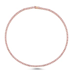 Pink Sapphire Tennis Necklace in 14k 18k Gold, Natural 2.50