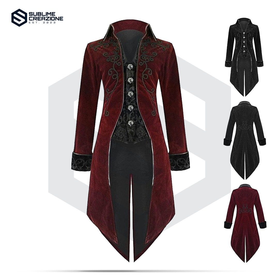 Velvet Tailcoat Luxurious Perfect for Steampunk Victorian-inspired ...