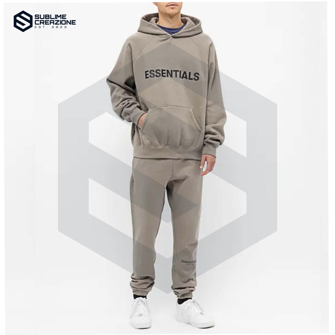 Oversize Unisex Essentials Sweatsuit Hoodie Trouser Etsy