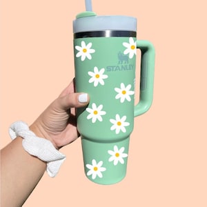15 x Daisy Flower 1 inch Accessories Vinyl Decal  Sticker for Stanley Owala Tumblers Hydroflask Yeti Slm Mirror flower sheet