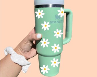 15 x Daisy Flower 1 inch Accessories Vinyl Decal  Sticker for Stanley Owala Tumblers Hydroflask Yeti Slm Mirror flower sheet
