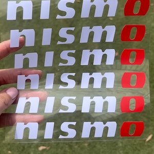 2 pack Custom made jdm Logo 350Z 370Z GTR R32 R33 R34 White and Red or Black & Red Vinyl Decal 6”