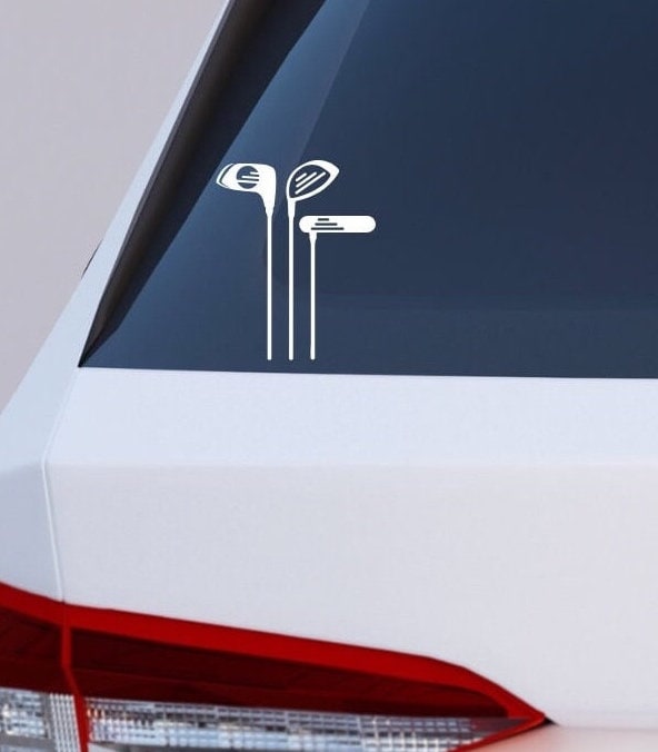 Golf Club set vinyl decal sticker for car windows