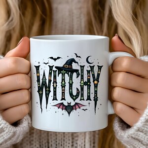 Witchy Halloween Clipart Bundle, Gothic Witch PNG, Witchcraft Clipart, Dark Feminine Mystical Sublimation Design Typography Digital Download