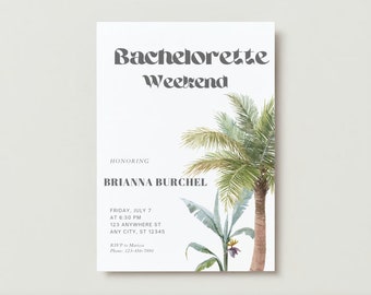 Bachelorette Invitation Editable Template | Printable Bachelorette Invitation | Bachelorette Weekend