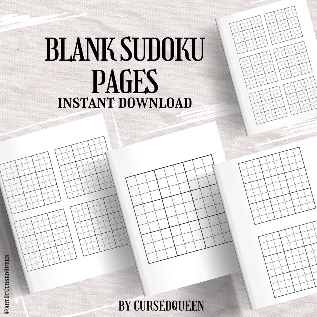 Blank Sudoku Pages | Printable Blank Sudoku | Sudoku Grid | Sudoku Game ...