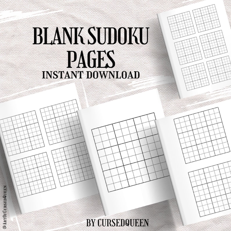 Blank Sudoku Pages Printable - Il 794xN.6124660739 H4dh 