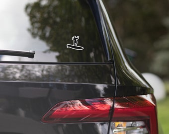 Surf Sticker, Hawaii Vinyl Decal, Laptop Water Bottle Sticker, Surfer Gift, Toots Trimming