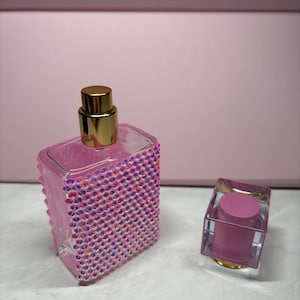 Pink Rhinestone Perfume Bottle