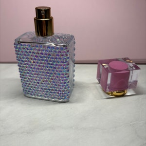 Blue Rhinestone Perfume Bottle