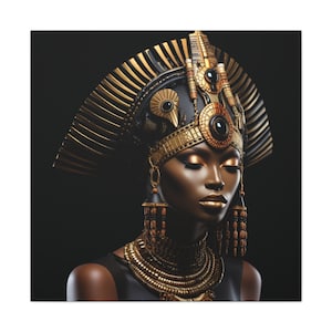 Canvas African Royalty Head Dress Ready to Hang Soul Sister Wall Art