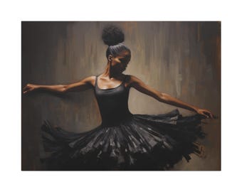 Canvas Black Beauty Ballerina Ready to Hang Wall Art