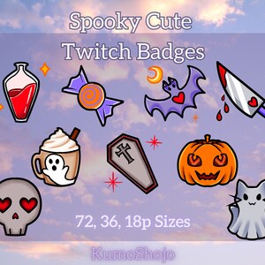 Spooky Cute Halloween Bit and Sub Badges for Twitch | Discord | Youtube | Stream | Loyalty Badges