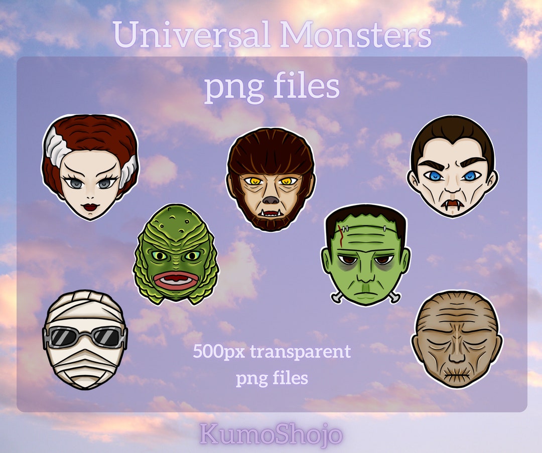 Halloween Universal Monsters Transparent Png Clip Art Images for