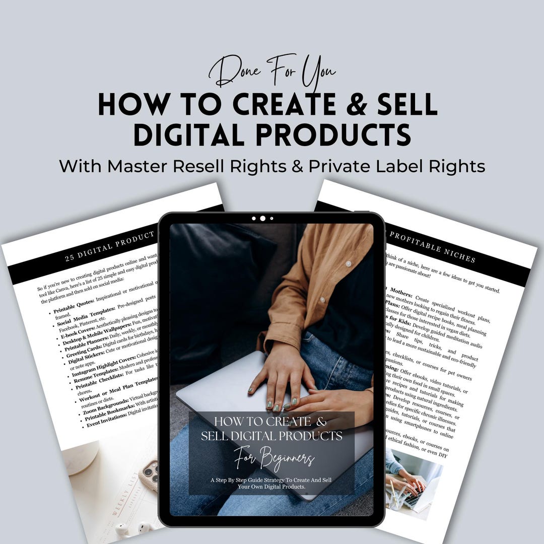 Digital Product Guide: Passive Income With PLR & MRR (DFY) - Etsy