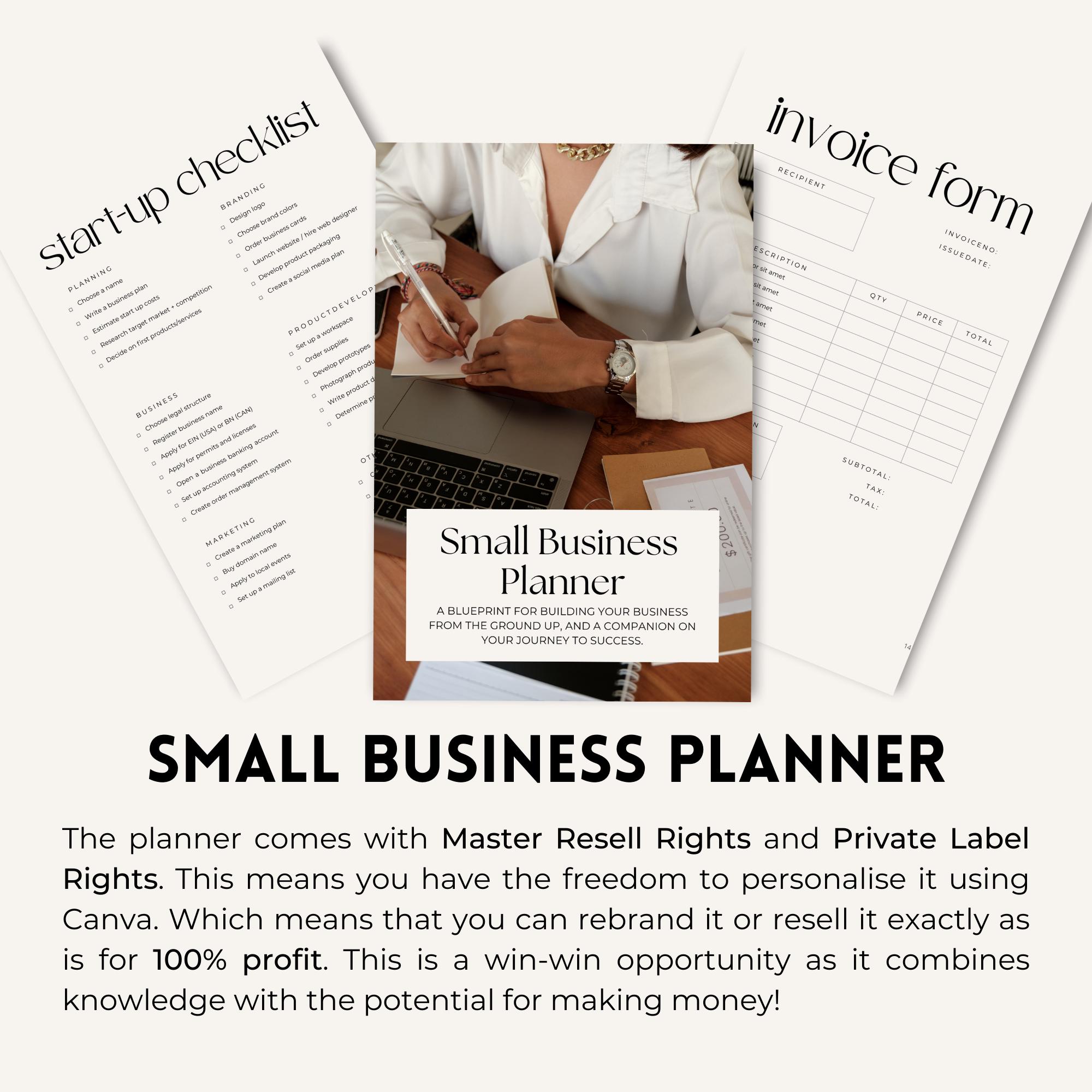 Small Business Planner: Canva Ebook Template (MRR/PLR Digital Product ...