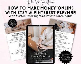 Master Etsy & Pinterest Guide With Master Resell Rights | How To Sell On Etsy | Done For You | Start An Etsy Shop | PLR Digital Products.