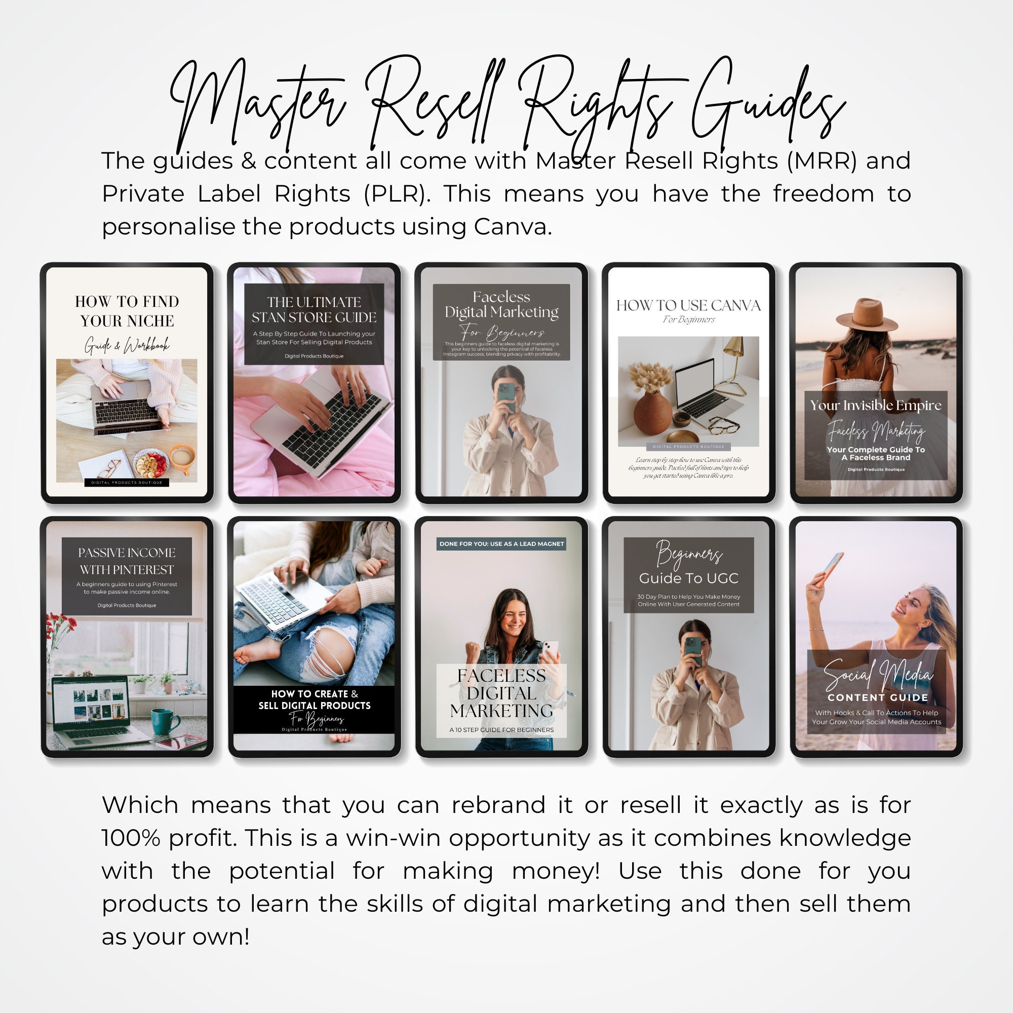 Faceless Digital Marketing Guide Bundle With Master Resell Rights ...