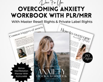 Done for You Overcoming Anxiety | Master Resell Rights | DFY Self Therapy Ebook Template | Self Growth Workbook Template | MRR & PLR Rights.