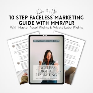 Faceless Digital Marketing | Done For You Guide to Faceless Digital Marketing | Master Resell Rights (MRR) & Private Label Rights (PLR).