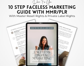 Faceless Digital Marketing | Done For You Guide to Faceless Digital Marketing | Master Resell Rights (MRR) & Private Label Rights (PLR).