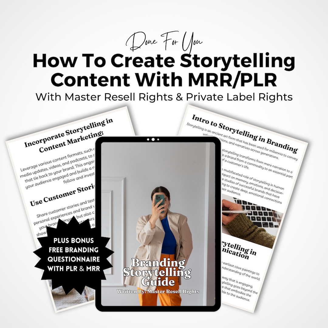 Content Creator Guide With PLR & MRR | Master Resell Rights | Private ...